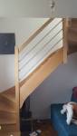 escalier bois après agranissement trémis en remplacement escalier escamotable - Pleyben (29190)