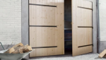 porte de garage en bois 2 vantaux (Leroy Merlin)