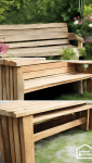Banc de jardin en bois recyclé