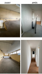 Avant/Après : réalisation de 5 chambres + espace commun