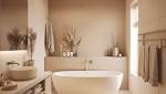 Salle de bains beige