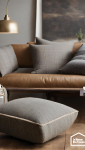 Fauteuils et coussins en tweed Vannes
