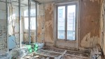 rénovation du parquet massif en cours