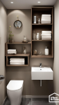 Solutions de rangement astucieuses toilettes