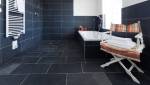 Carrelage noir grandes dalles Nantes