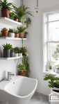 Verdures dans les toilettes décoration