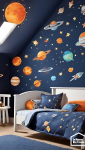 chambre enfant univers spatial