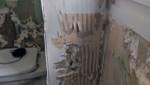 travaux aux murs salle de bains 