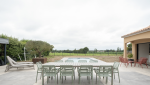 Création d'une terrasse carrelée au Bignon - vue piscine