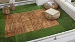 balcon terrasse avec gazon synthétique