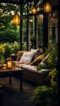 Eclairage extérieur de terrasse avec suspension lumineuse - Nantes 44