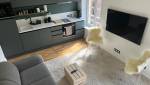 Vue plongeante sur l'appartement en duplex