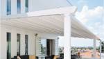 pergola toile rétractable alu blanc