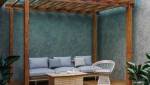 Pergola bois avec toiture vitrage anti UV