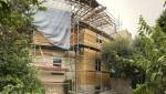 Échafaudage parapluie pour une surélévation