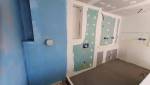 Travaux en cours dans la chambre pour la salle de bains 