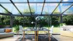 Véranda - pour extension bureau - toiture vitrée -