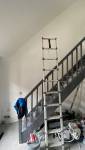 Pendant les travaux : l'escalier est repeint