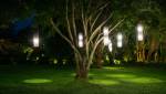 Eclairage extérieur de jardin avec suspension lumineuse - Nantes 44