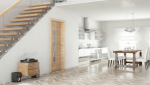 Très belle mezzanine au dessus de la cuisine