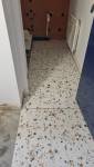 Pose du carrelage effet Terrazzo - SDB + Entrée