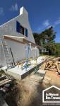 Installation preau bois dalle beton Penestin