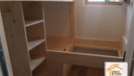 Lits sur-mesure Savoie, Optimisation espace chambre, Artisan bois sur-mesure Albertville, Rangement intégré lit, Décoration montagnarde appartement,