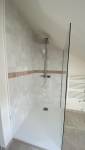 Création douche, receveur, colonne de douche, paroi et faïence 