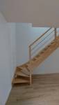Escalier 1/4 tournant en hévéa