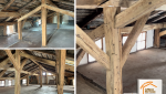 rénovation combles La Léchère, conservation structure d’origine, rénovation poutres apparentes, techniques rénovation douce, projet rénovation Savoie