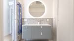 Meuble vasque moderne et miroir 