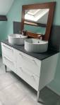 Mise en place des éléments sanitaires dans le salle de bain
