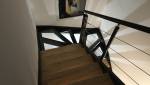 Installation d'un escalier sur mesure dans une maison à Buxerolles