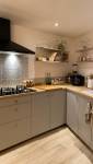 Angle atypique de la cuisine pose sur mesure