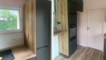 Vue d’ensemble harmonieuse : Chaque détail de cette rénovation a été pensé pour allier modernité et fonctionnalité dans chaque pièce de la maison. 🏡💡