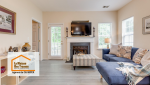 Salon rénové à Combrit : Les murs et plafonds rafraîchis apportent luminosité et élégance à cet intérieur cosy. Une rénovation signée La Maison des Travaux Quimper.