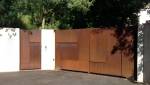 portail en acier corten