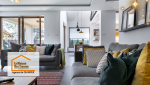 Un salon spacieux et lumineux avec des canapés confortables et une ambiance chaleureuse, idéal pour se détendre. 🛋️🌿