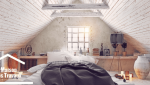 Chambre en combles aménagés