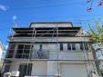 Travaux de ravalement de façade en cours sur une maison - Nantes 44