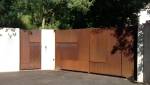portail en acier corten