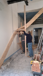 Pose de l'escalier fabriqué sur mesure