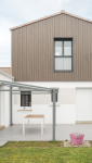 Surélévation de 50m² d'une maison à Basse-Goulaine - vue du jardin