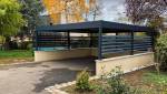 carport allu sur mesure sur structure latérale maçonnée