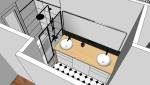 visuel 3D décoration d'intérieur de la salle de bain