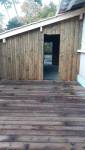 Terrasse avec abri de jardin 