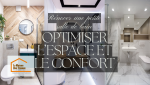 Cette image met en avant des solutions de rénovation pour maximiser l’espace et le confort d’une petite salle de bain. 