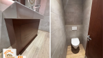 Toilettes ambiance luxe, Maison des Travaux Albertville, Rénovation station ski, Design alpin contemporain