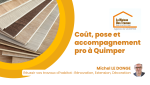 Coût, pose et accompagnement pour votre sol stratifié ou PVC à Quimper avec Michel Le Donge, expert en rénovation et déco.