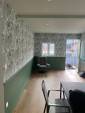 Extension vue de l'intérieur fini, avec pose de papier peint et revêtement du sol